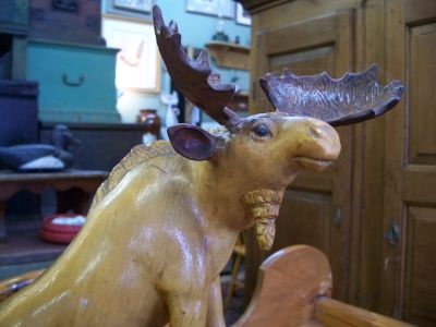 Kingston Klatt Bros. large moose carving 4