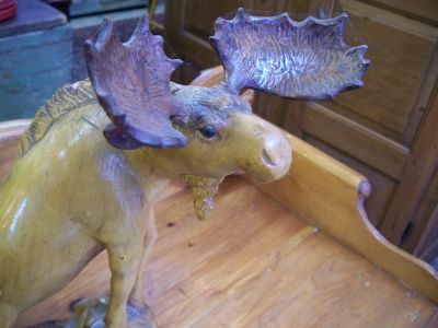 Kingston Klatt Bros. large moose carving 3