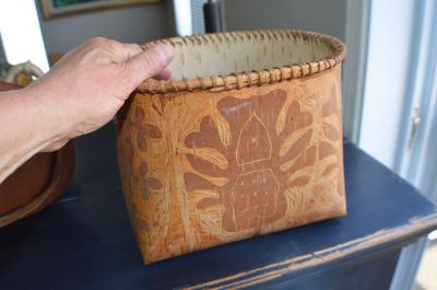 Native basket decorated 2
