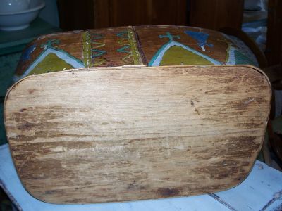  Panier Am&eacute;rindien antique, peint circa 1870 6