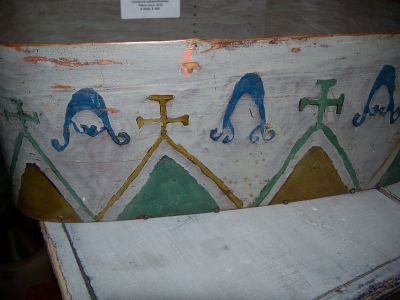  Panier Am&eacute;rindien antique, peint circa 1870 7