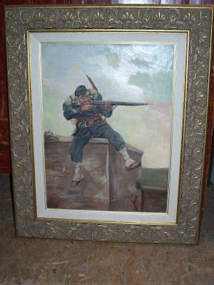 Tableaux 19e guerre superbe paire 3