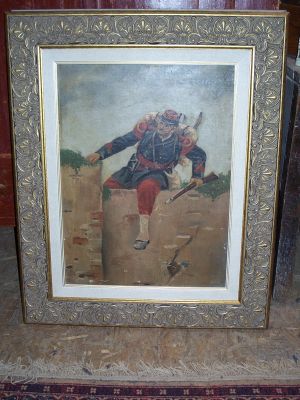 Tableaux 19e guerre superbe paire 5