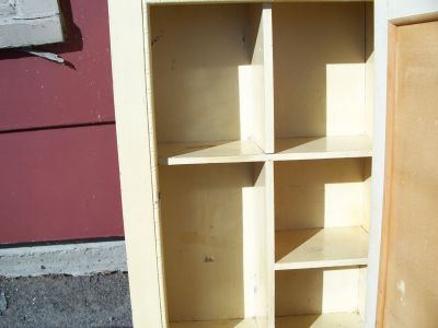 Very nice drug cabinet all carved 4