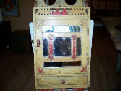 Very nice drug cabinet all carved 7