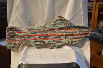 Roger Dumont large fish carving 1
