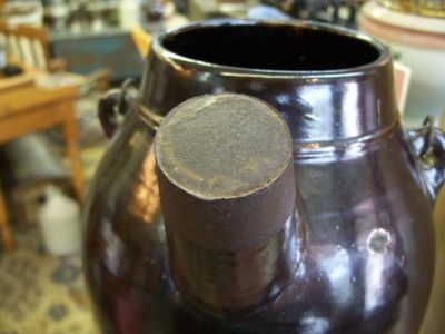 Real nice stoneware jar with spout 9