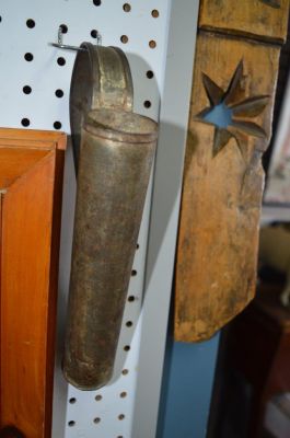 Thermomètre à sirop d'érable et étui en tôle 1