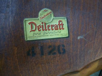 Double tray signed mahogany table 6 Double tray signed mahogany table 6