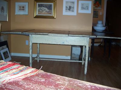 Table papillon &agrave; traverse en pin 3