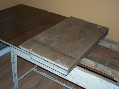 Table papillon &agrave; traverse en pin 5