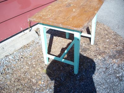 Small pine stretcher table on the rough !! 6 Small pine stretcher table on the rough !! 6