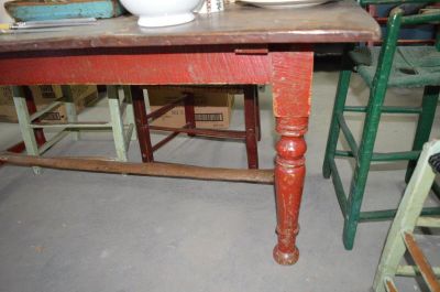 Pine stretcher base table 6