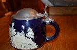 Wedgewood mug with pewter lid - Antiques