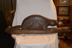 folk art large beaver - Antiques