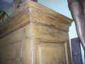 3 door Adams style pine armoire forged nails - Antiques