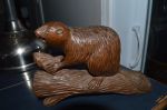 Carved beaver