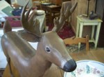 Carved folk art deer 1