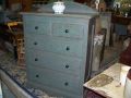 Pine chest of drawers forged nails 5 drawers over body