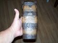 X rare oak wooden bottle for seal or whale fat oil.4
