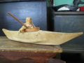 Kayak Inuit avec personnage circa 1900