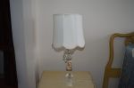 Tiffany style lamp, bronze and stained glass - Antiques