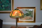 reverse painting lamp early 1900's10