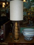 Grande lampe de table &eacute;rable et laiton 