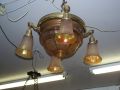 Superbe lustre avec globes en verre carnaval - Antiquit�s
