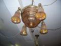 Superbe lustre avec globes en verre carnaval