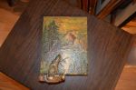 small painting and polychromed carving - Antiques