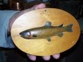 carved trout on wall plaque - Antiques