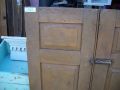 Smallr pair of pine doors with raised panels