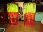 Paire de vases en c&eacute;ramique sign&eacute;s Poir&eacute;
