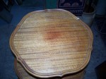 Double tray signed mahogany table5