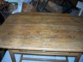 Small stretcher table w drawer 8