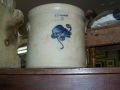 Nice 3 gallons stoneware blue decorated jar3