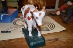 vache sculptée dans la masse - Antiquités