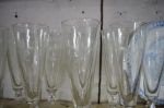 Set of 11 glasses with lily flower